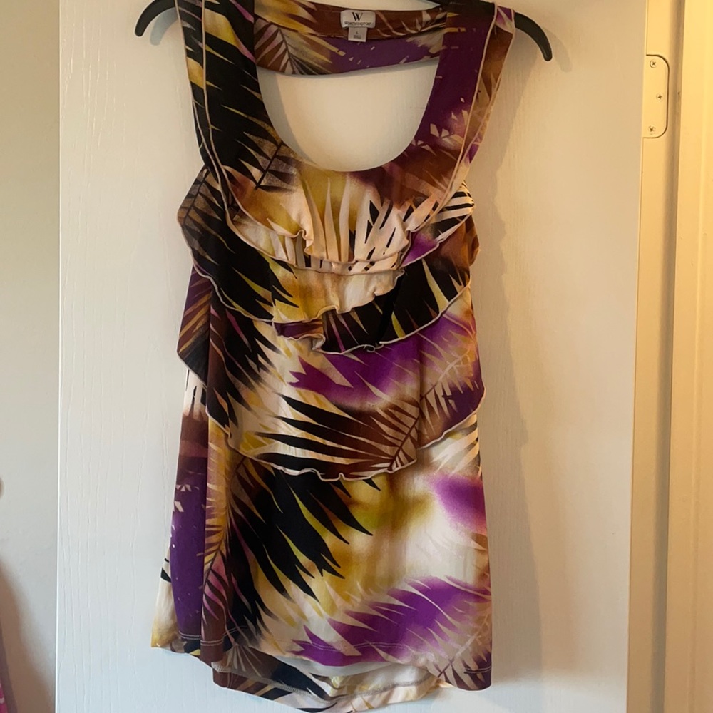 Tropical print blouse